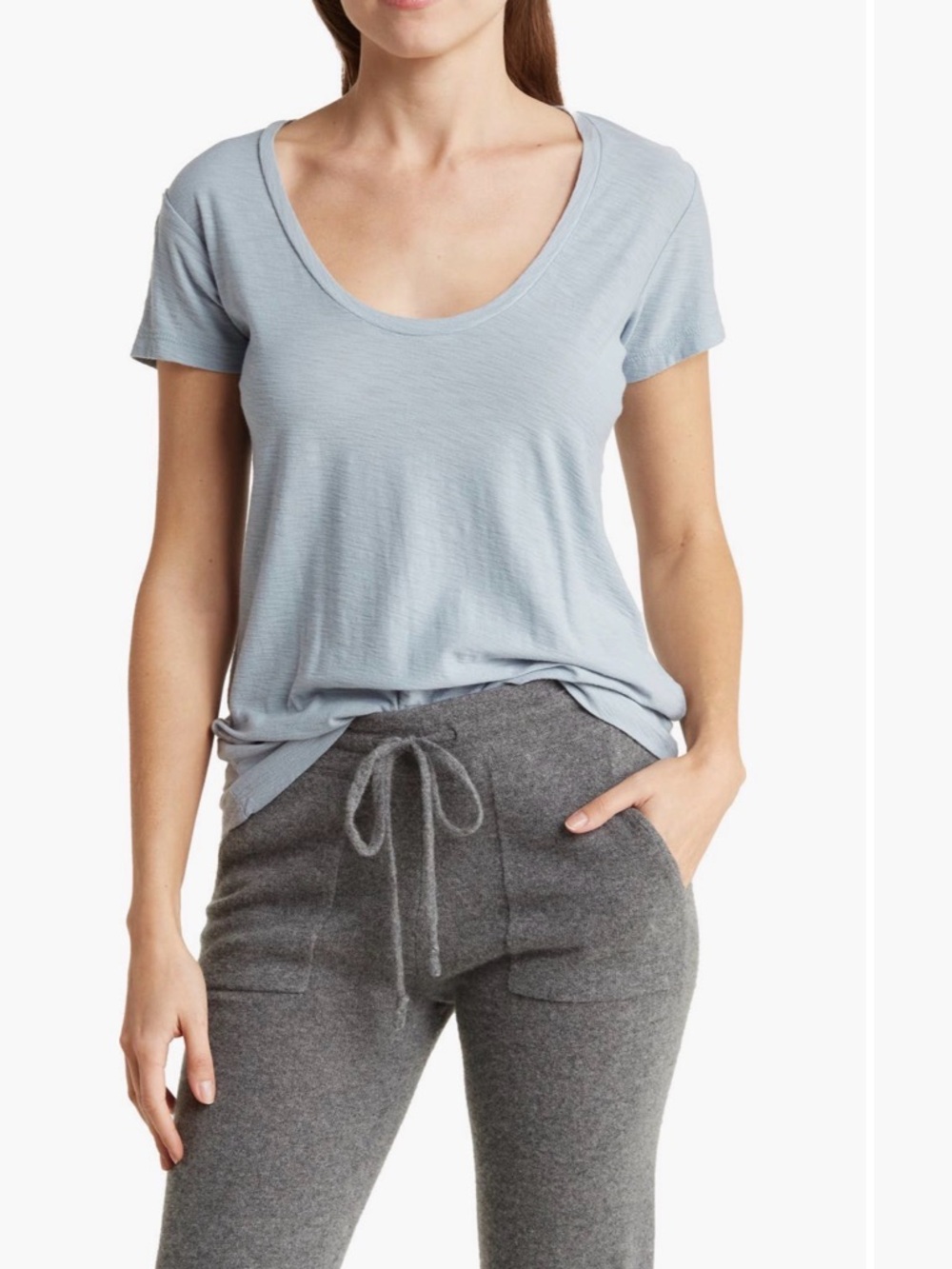 James Perse Blue Tee Shirt Top size 2 (medium)